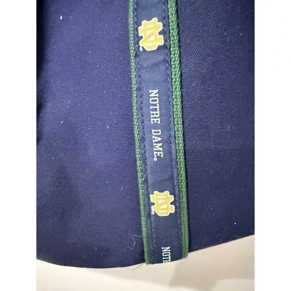 NOTRE DAME Warden Brooks Canvas Banker Duffle Bag Navy Made in USA NWT P - Picture 2 of 5